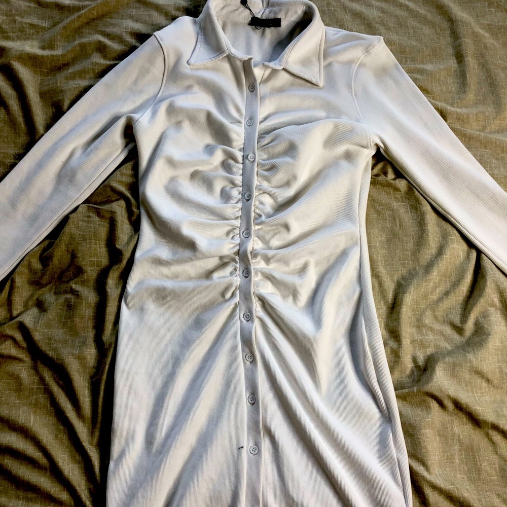 NEW White sweater ribbed dress